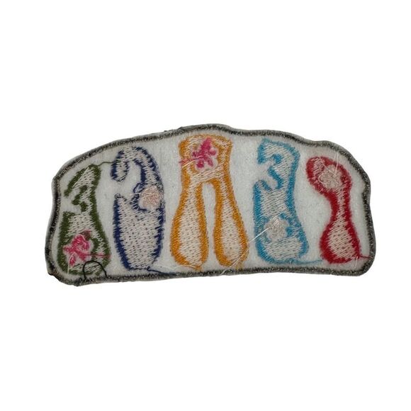 Peace Hippie Flower Rainbow Text Embroidered Patch - Picture 4 of 4